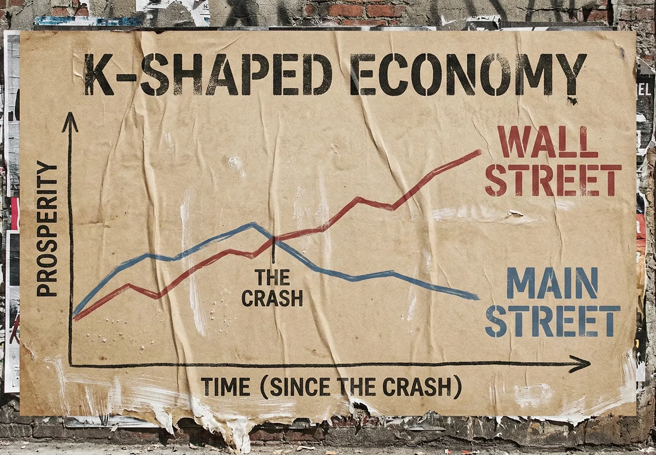 A K-shaped economic recovery — the wealthy soaring while workers fall behind